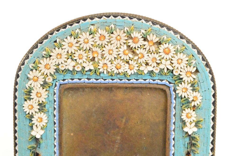 A late 19th century Italian micromosaic frame with arched top, - Image 2 of 3