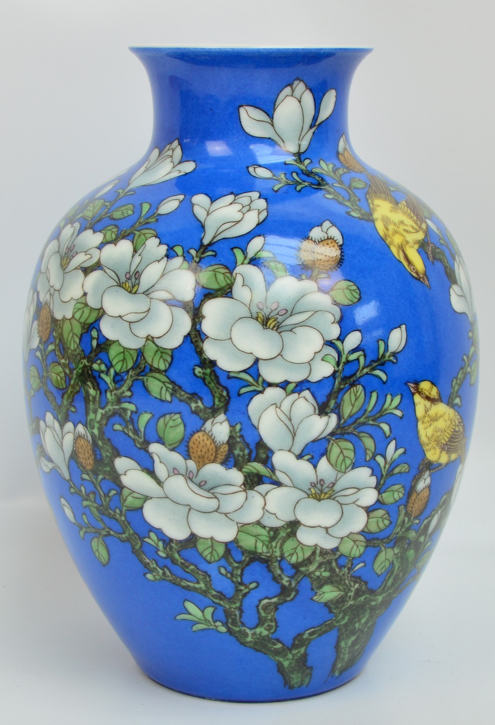 MS LANJUN WANG; a contemporary Chinese porcelain "Magnolia" vase produced by Lanjun Wang 2006,