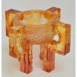 LIU LI GONG FANG; a limited edition pate-de-verre (crystal) "Returning to the source" bowl, 48/390,