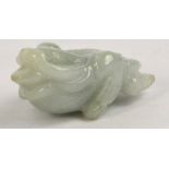 A small Chinese jade craving of a fish, length 2.8 cm.