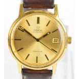 OMEGA; a vintage stainless steel and gold plated cased automatic gentleman's wristwatch,