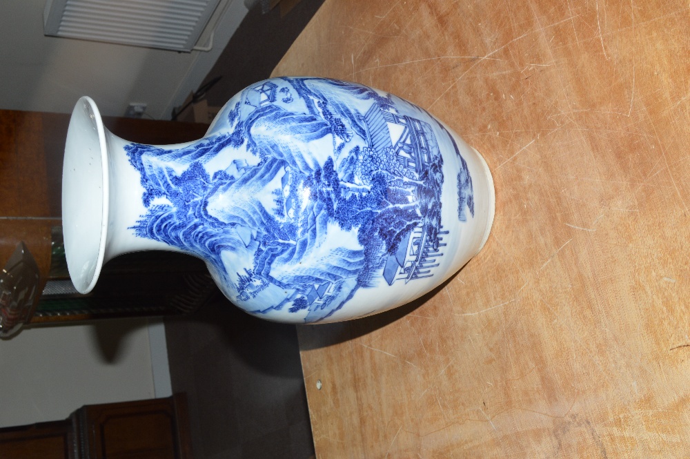 A large late 19th/early 20th century Chinese baluster vase with flared rim, - Image 2 of 13