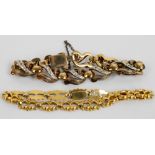 A Spanish yellow gold open link bracelet, length 18cm, approx 8.