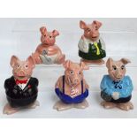 A set of five boxed Natwest Wade piggy banks.