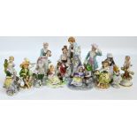 A quantity of decorative 20th century porcelain figures.