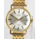 ROTARY; a 9ct yellow gold cased manual wind gentleman's wristwatch,