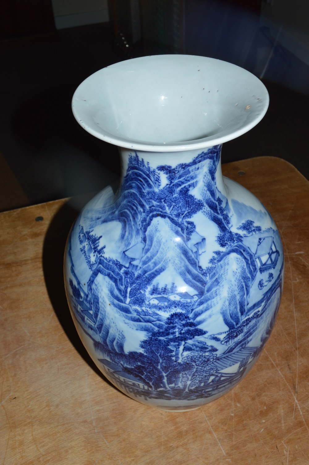 A large late 19th/early 20th century Chinese baluster vase with flared rim, - Image 3 of 13