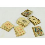 Two packs of 19th century playing cards, one by Gibson Hunt & Son, the other by Hull & Son,