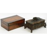 A 19th century mahogany workbox of rectangular form,