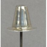 A Charles Horner hallmarked silver hat pin in the form of a Welsh hat with striped decoration to