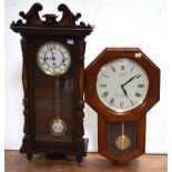 A modern Seiko Quartz Westminster-Whittington wall clock and a modern Hermel wall clock (2).