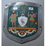 An early Liverpool transport bus plaque c1920, green ground,