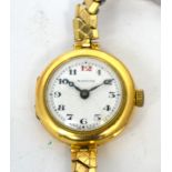 Ratoid; an 18ct yellow gold ladies' wristwatch, the dial set with Arabic numerals,