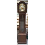 A modern mahogany long case clock,
