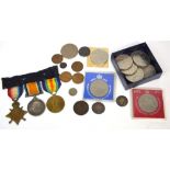 Three WWI medals for '214942 H. Lightfoot. L. SIG. R.N.