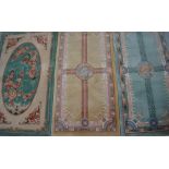 Three Chinese Superwash rugs decorated with dragons, the largest measures approx 175 x 93cm.