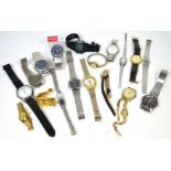 A quantity ladies' and gentlemen's watches to include Citron, Limit, Loris and Timex etc.