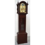 A reproduction mahogany long case clock,