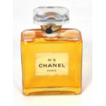 A vintage Chanel No.5 perfume shop display bottle, height 15cm.