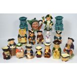 A quantity of Toby jugs to include Shorter & Son, Roy Kirkham, Wood & Sons and Beswick etc.