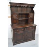 An oak priory style dresser,