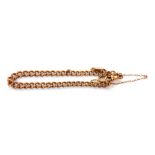 A 9ct rose gold chain link bracelet, approx 16g.
