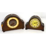 Two mid 20th century oak cased Napoleon hat clocks,