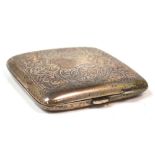 A George V hallmarked silver vesta case, Birmingham 1916, approx 3.2ozt.