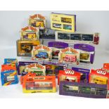 A quantity of boxed Corgi, Matchbox and Dinky vehicles to include a Thornycroft van with roof rack,