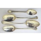A Victorian hallmarked silver dessert spoon, London 1898,
