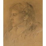 HERBERT COLBORNE OAKLEY (1869-1945); pencil study "Muriel Oakley", a portrait study,