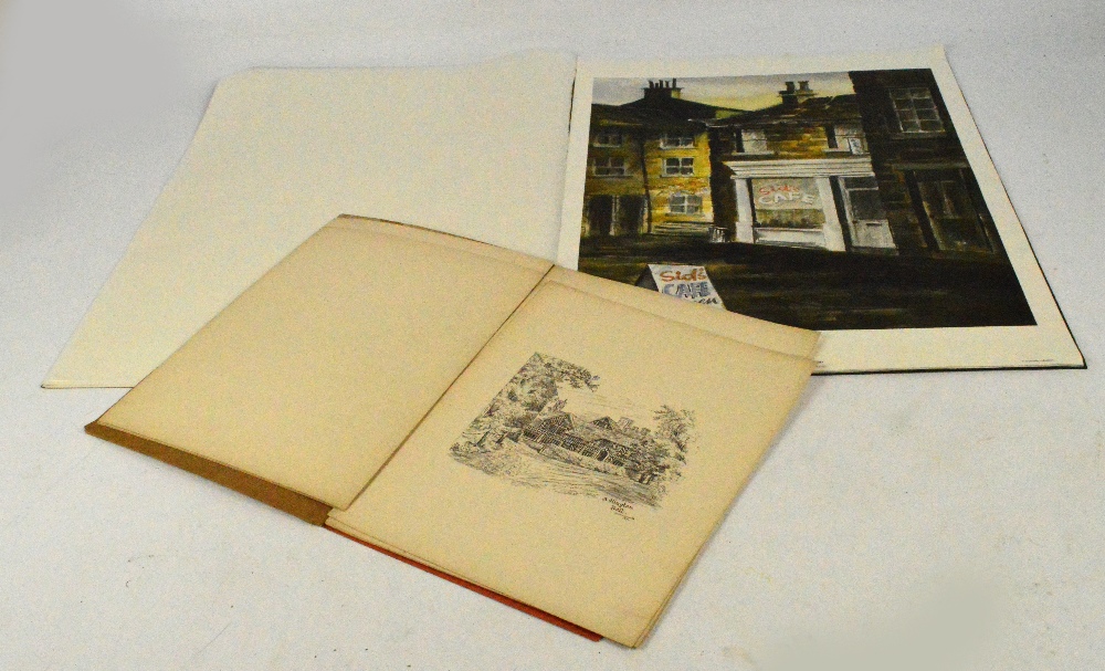 A small folio of prints relating to Macclesfield and surrounding areas,