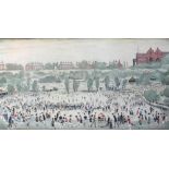 LAURENCE STEPHEN LOWRY (1887-1976); a signed limited edition coloured print "Peel Park",