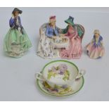 Three Royal Doulton figures; HN1833 "Top O' The Hill", HN1678 "Dinky Do",