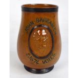 A Doulton Lambeth stoneware vase commemorating John Barran and his victory in the Leeds election