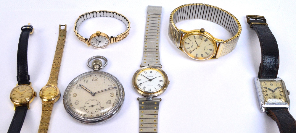 SEKONDA; a 9ct yellow gold cased lady's wristwatch,