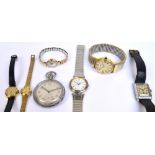 SEKONDA; a 9ct yellow gold cased lady's wristwatch,