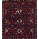 A vintage Persian Afshar rug, 226 x 168cm.