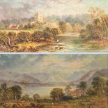 JOHN HENRY BOEL; a pair of oils on canvas, "Bothal Castle Northumberland" and "Windermere",