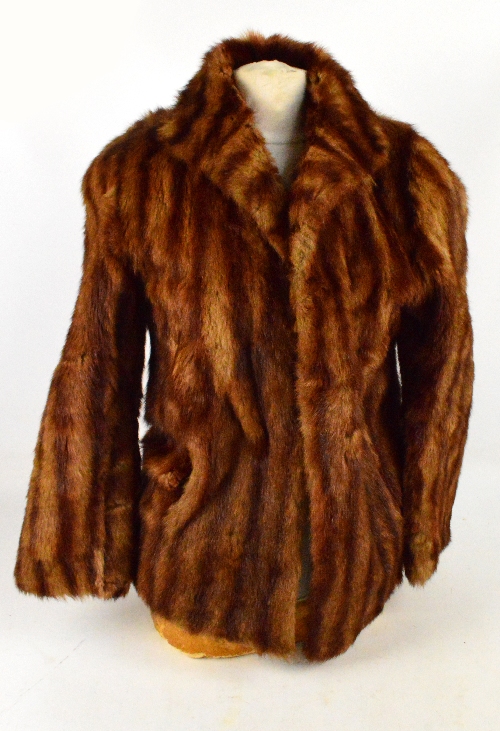 A vintage full length lady's mink fur coat with silk lining, a stole by Browns of Chester, - Image 3 of 4