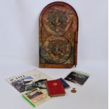 A quantity of collectors' items including a Lindstrom's Airways tinplate bagatelle game,