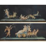 GALLO GIOVANNI; a pair of watercolours depicting cherubic mythological scenes,