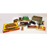 A boxed Tri-ang Hornby "The Midlander" electric train set, various loose carriages, a locomotive,