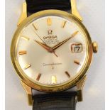 OMEGA; a gentleman's vintage two tone gold plated and stainless steel Constellation wristwatch,