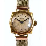ROLEX; an Art Deco 18ct yellow gold cased manual wind lady's wristwatch,
