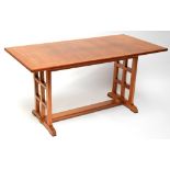 An Arts and Crafts walnut refectory table,