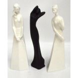 Three tall Royal Doulton figures; HN2213 "Contemplation", HN2876 "Sympathy" and HN2921 "Yearning".