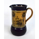 A Royal Doulton stoneware jug decorated commemorating Nelson and his captains,