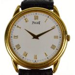 PIAGET; a gentleman's 18ct yellow gold cased wristwatch,