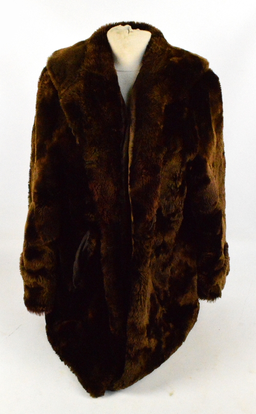 A vintage full length lady's mink fur coat with silk lining, a stole by Browns of Chester, - Image 2 of 4
